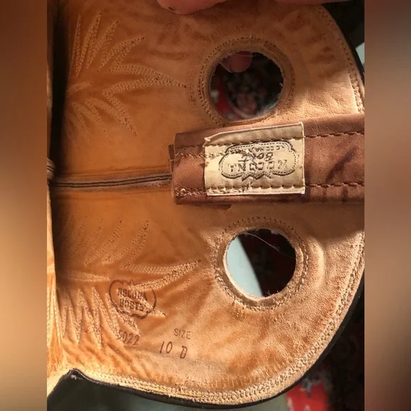 Nocona boot USA mens sz 10 D tan western cowboy riding boots - Picture 10 of 15